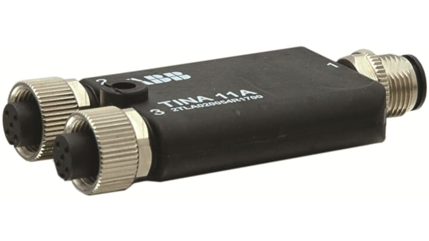 Controller di sicurezza ABB 2TLA020054R1700, blocco DYNlink per connessione in serie, connettori M12-5, compatibile con PLC Pluto.