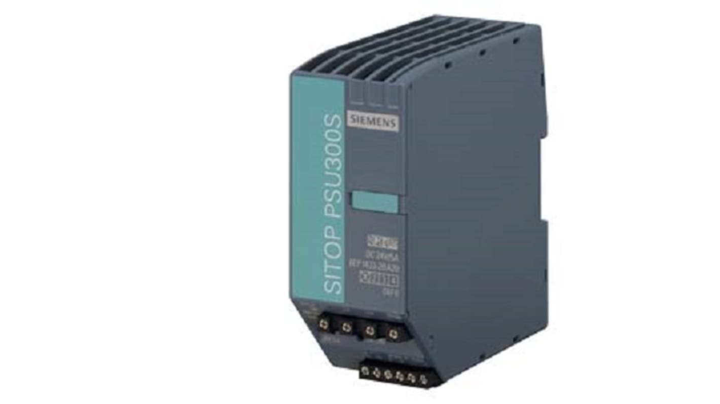 Alimentatore Siemens 6AG14332BA207AA0 per SIPLUS, 24 V c.c., 5 A, ingresso 400-500 V trifase, dimensioni 4,92 x 1,968 x 4,72 poll.