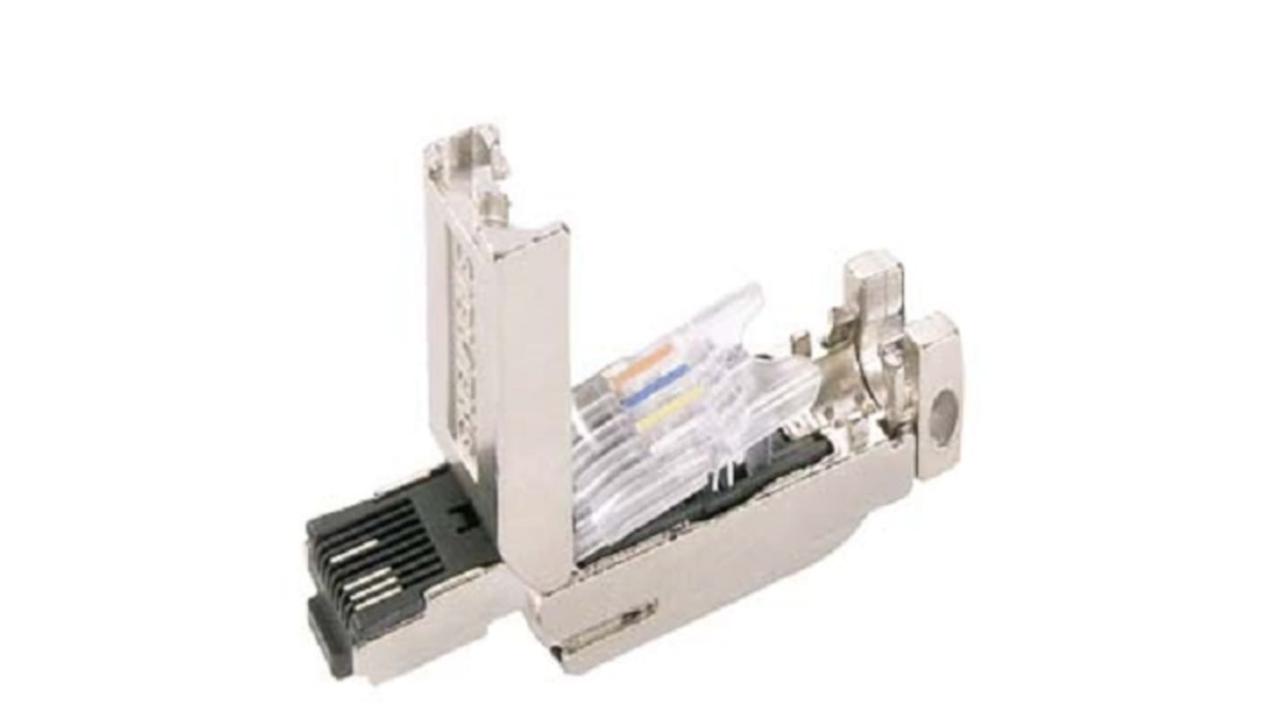 Connettore RJ45 maschio Siemens 6AG19011BB107AA0, robusto in metallo, per Cavo IE FC, 10/100 Mbps, dimensioni 0,62 x 0,53 x 2,16 pollici.