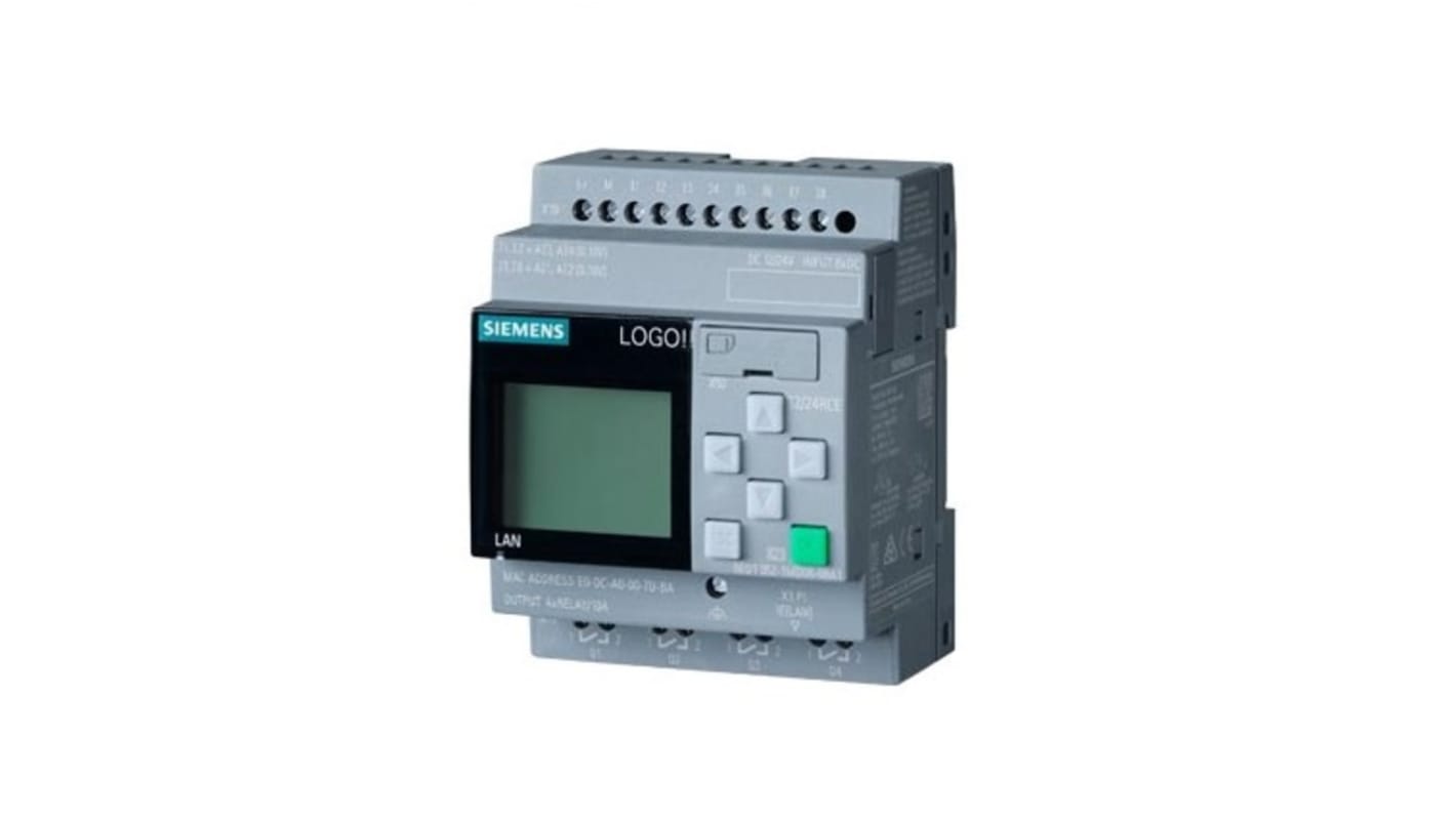 Modulo logico Siemens 6AG10521MD087BA1 SIPLUS LOGO, 8 ingressi digitali, montaggio su guida DIN, operatività da -20 a 55 °C.