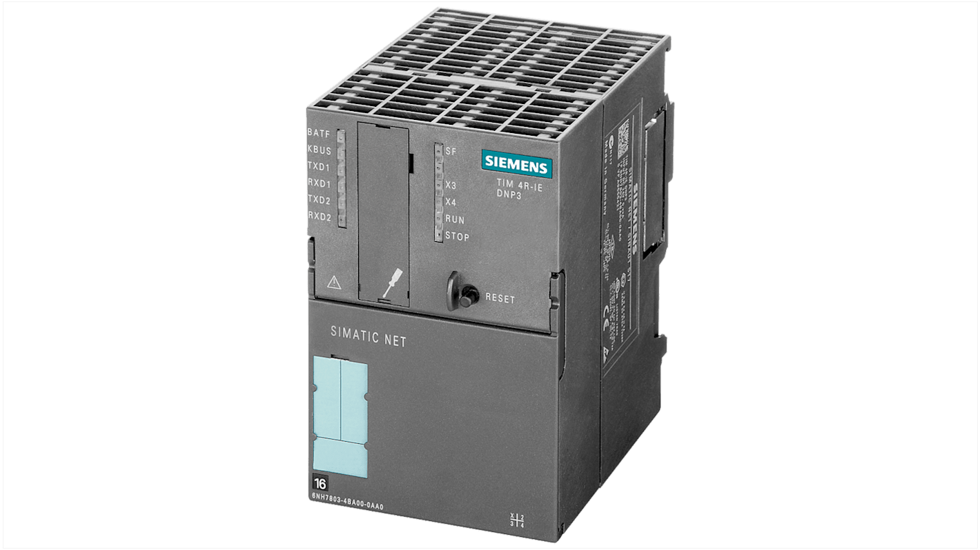 Modulo di comunicazione Siemens 6NH78034BA000AA0 per SIMATIC S7-300/S7-400, interfacce RS232/RS485 e RJ45, dimensioni 4,73 x 3,15 x 4,93 poll.