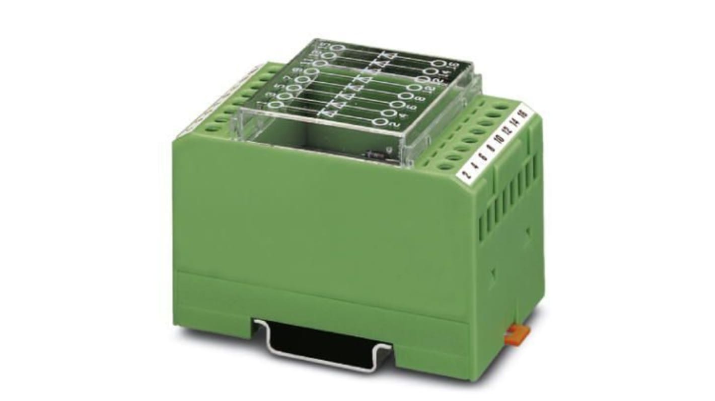 Soppressore di sovratensioni Phoenix Contact 2950103, montaggio su guida DIN, protezione 1300V, 8 diodi 1N 4007.