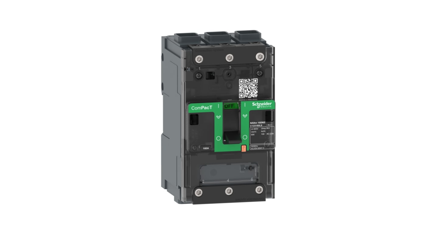 Sezionatore portafusibili Schneider Electric C123160LS, 3 poli, 160A, montaggio su guida DIN, tecnologia Everlink.