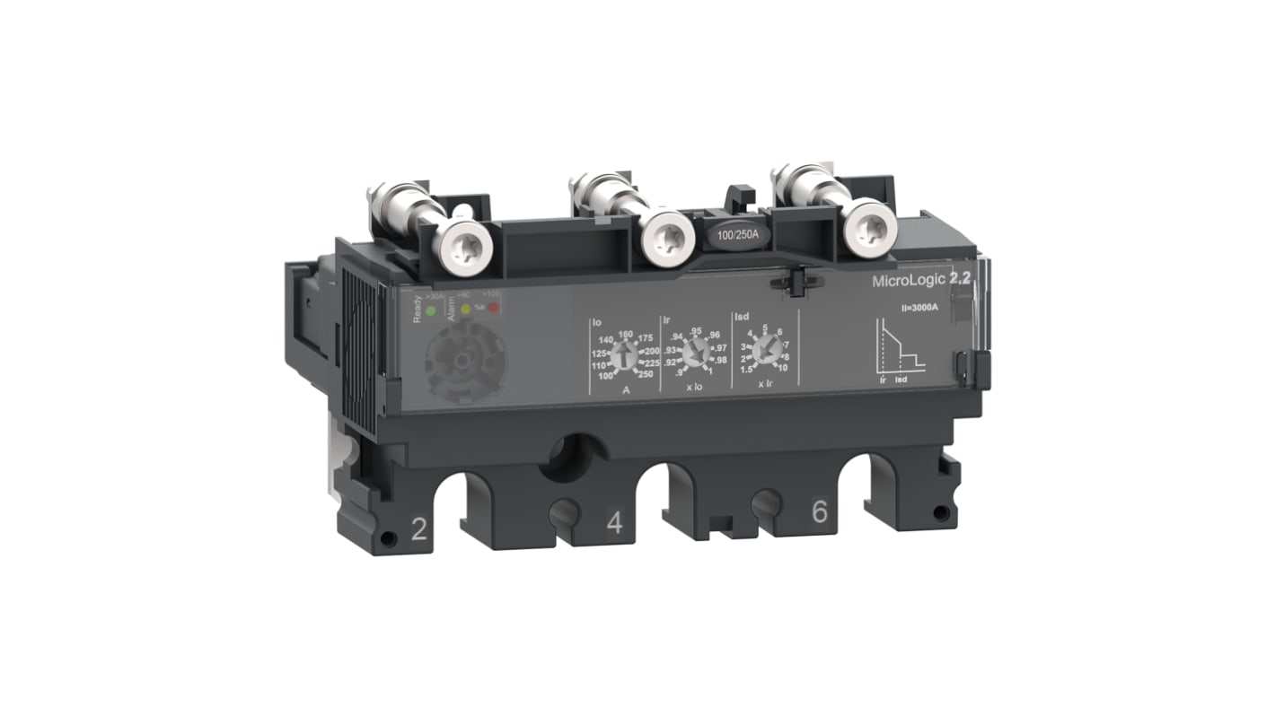 Sezionatore portafusibili Schneider Electric ComPacT NSX, 3 poli, 250A, montaggio su guida DIN, tecnologia Everlink.