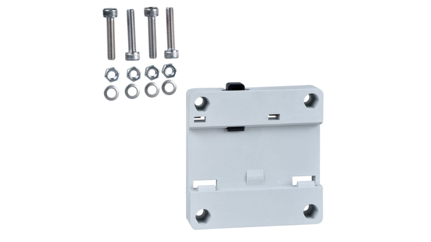 Staffa regolabile Telemecanique Sensors XSZBD10 per sensori induttivi e a ultrasuoni, compatibile con guide omega da 35 mm.