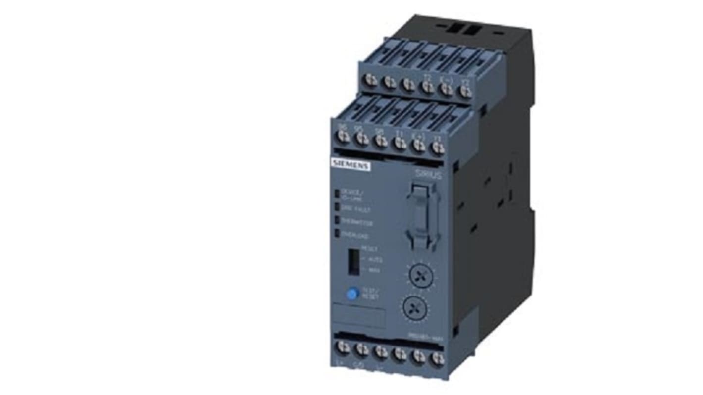 Relè di sovraccarico elettronico Siemens 3RB24834AA1, 1NO, protezione carichi 0,3-630 A, tensione 24-220 V.