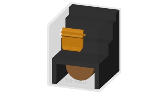 Relè di potenza Siemens LZX:PT570125, 4PDT, bobina 125V cc, montaggio a innesto, corrente 6A, con LED di stato.