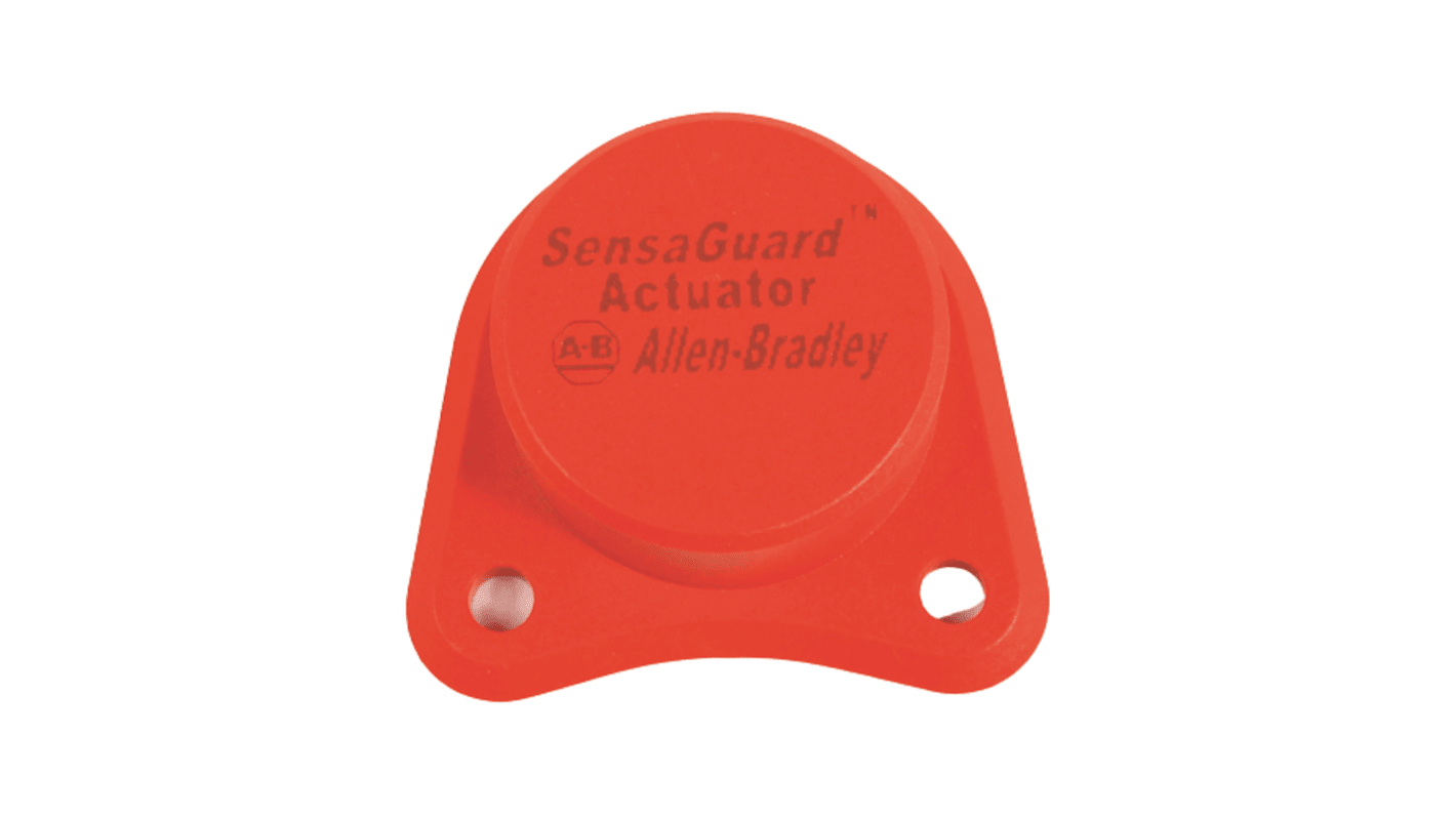 Rockwell Automation 440N-Z30PTB, attuatore SensaGuard rosso da 30 mm con tecnologia RFID e induttiva per interblocco.