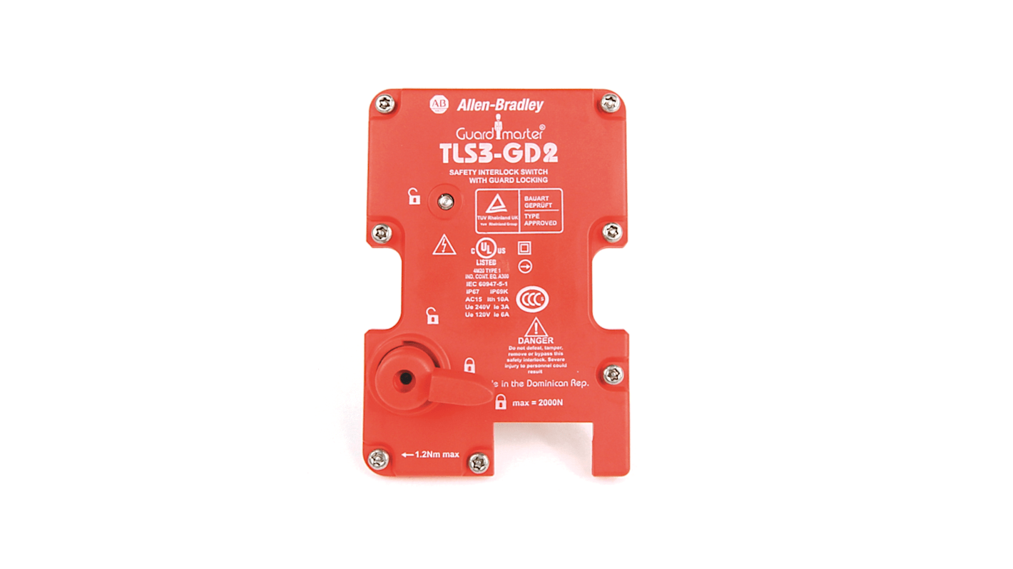 Coperchio di ricambio TLS-3 Rockwell Automation 440G-A27372 con chiave esterna, progettato per applicazioni industriali.