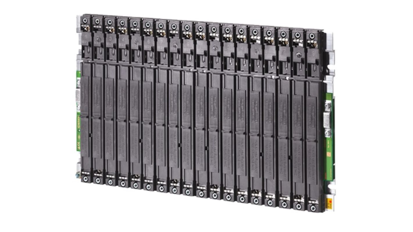 Modulo Rack Siemens 6AG14002JA107AA0 per S7-400, 2 x 9 slot, temperatura operativa -25 a 70 °C, dimensioni 11,42 x 19 x 1,09 pollici.