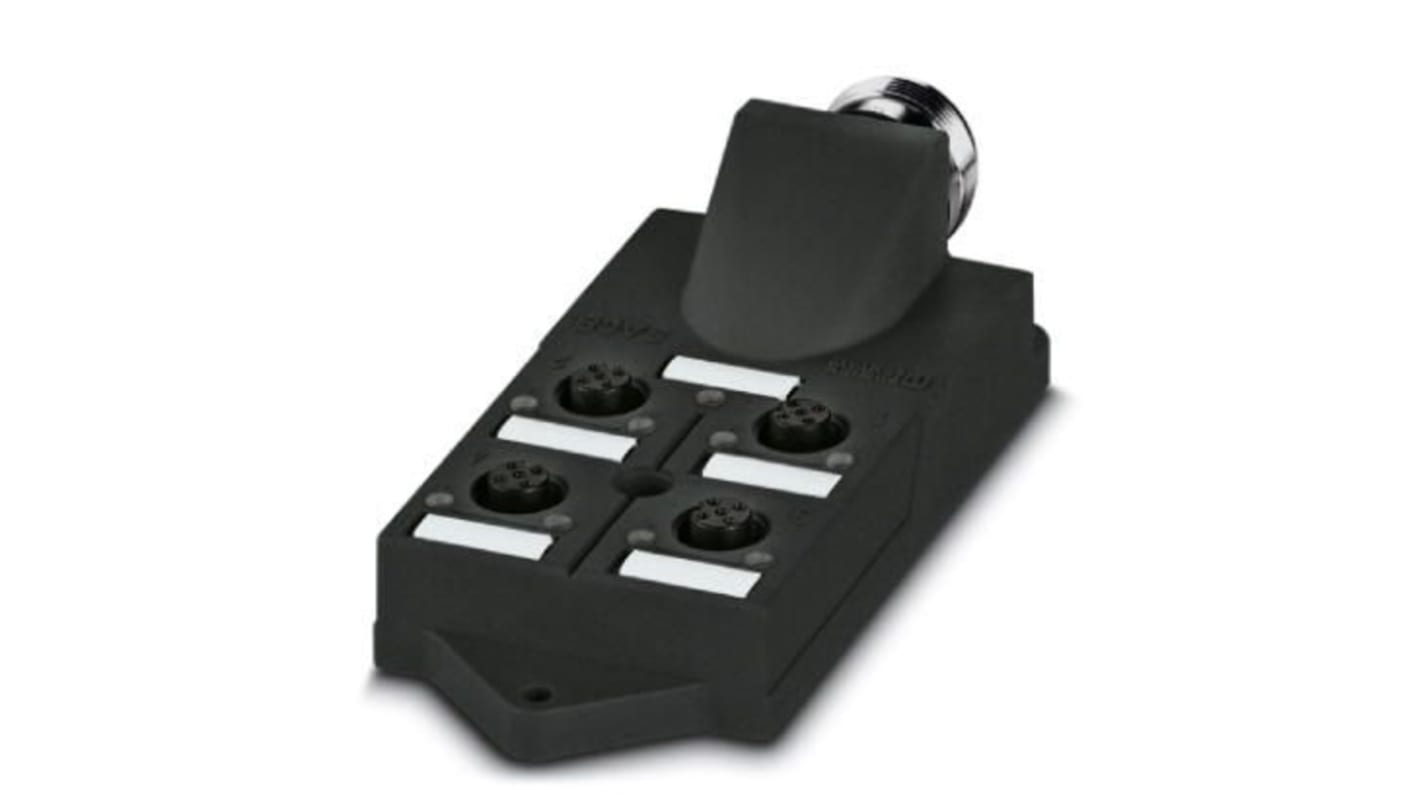 Scatola sensore Phoenix Contact 1692682, 5 porte M12, grado di protezione IP65/IP67, colore verde, tensione 30V cc.