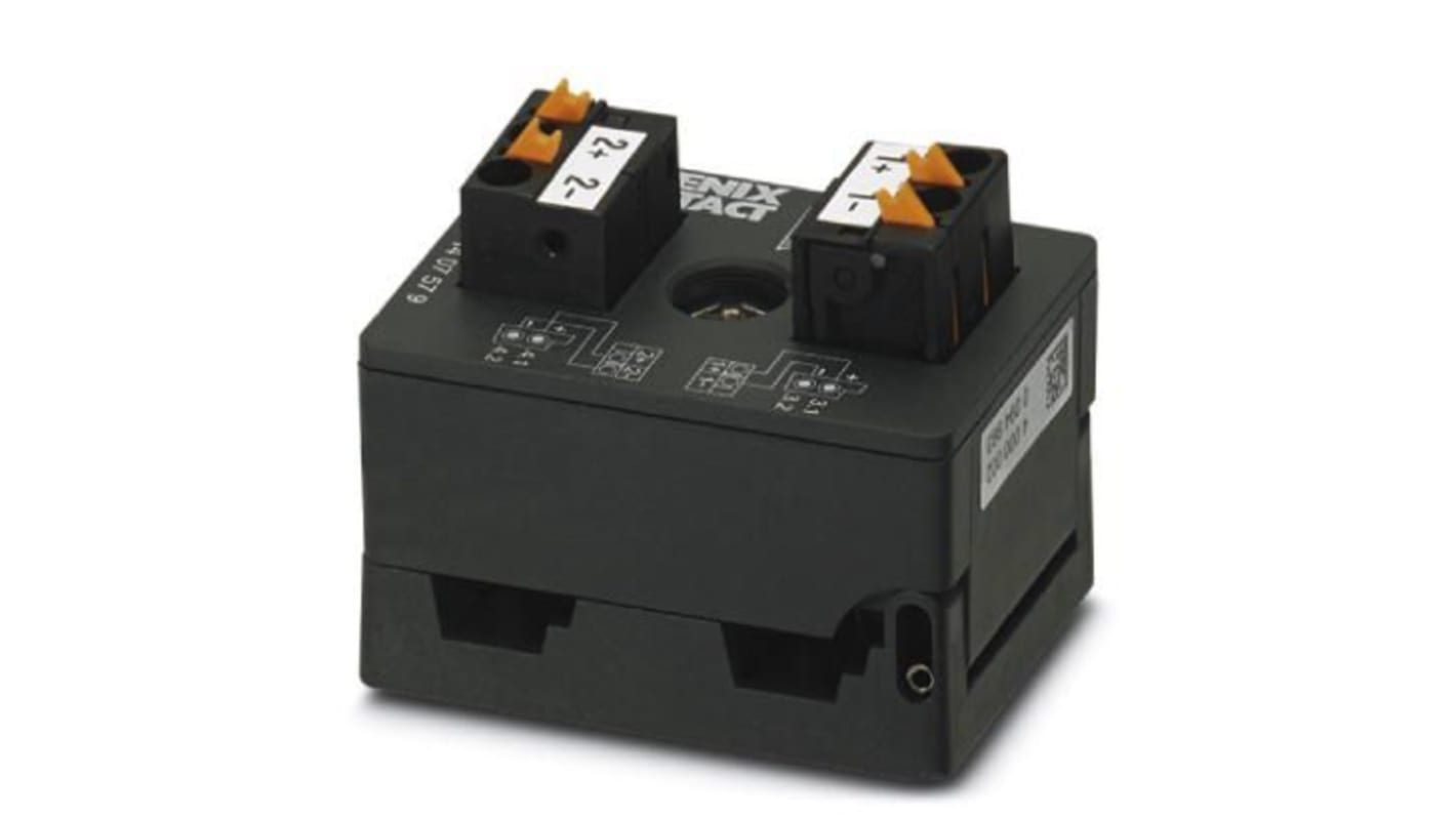 Unità di distribuzione Phoenix Contact 1407579, connettore 4 pin, corrente 4 A, tensione 32 V, montaggio a vite.