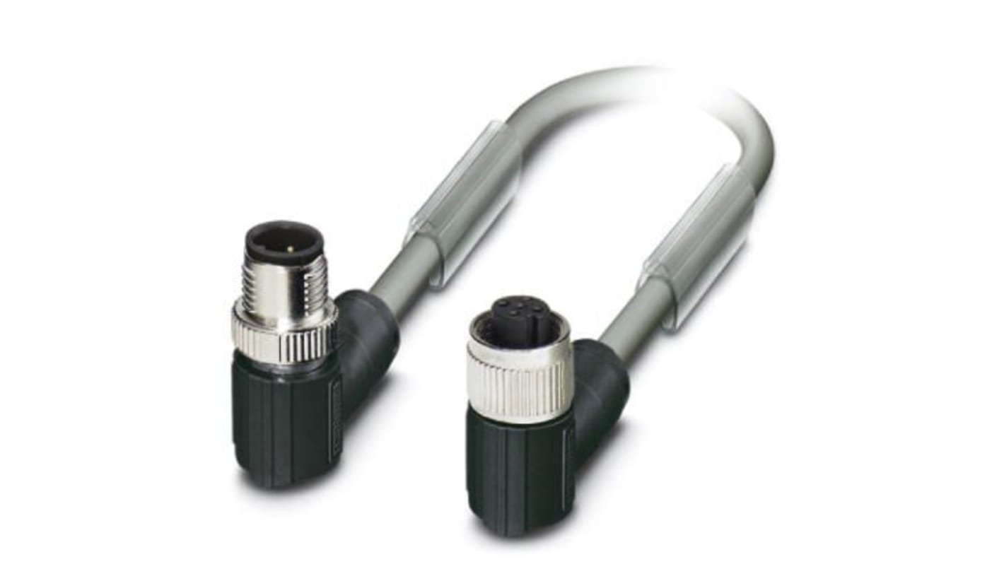 Cavo bus Phoenix Contact 5 cond. M12 Maschio/Femmina, L. 5m - Segnali CAN open e Device Net, connettori SPEEDCON, guaina argento.