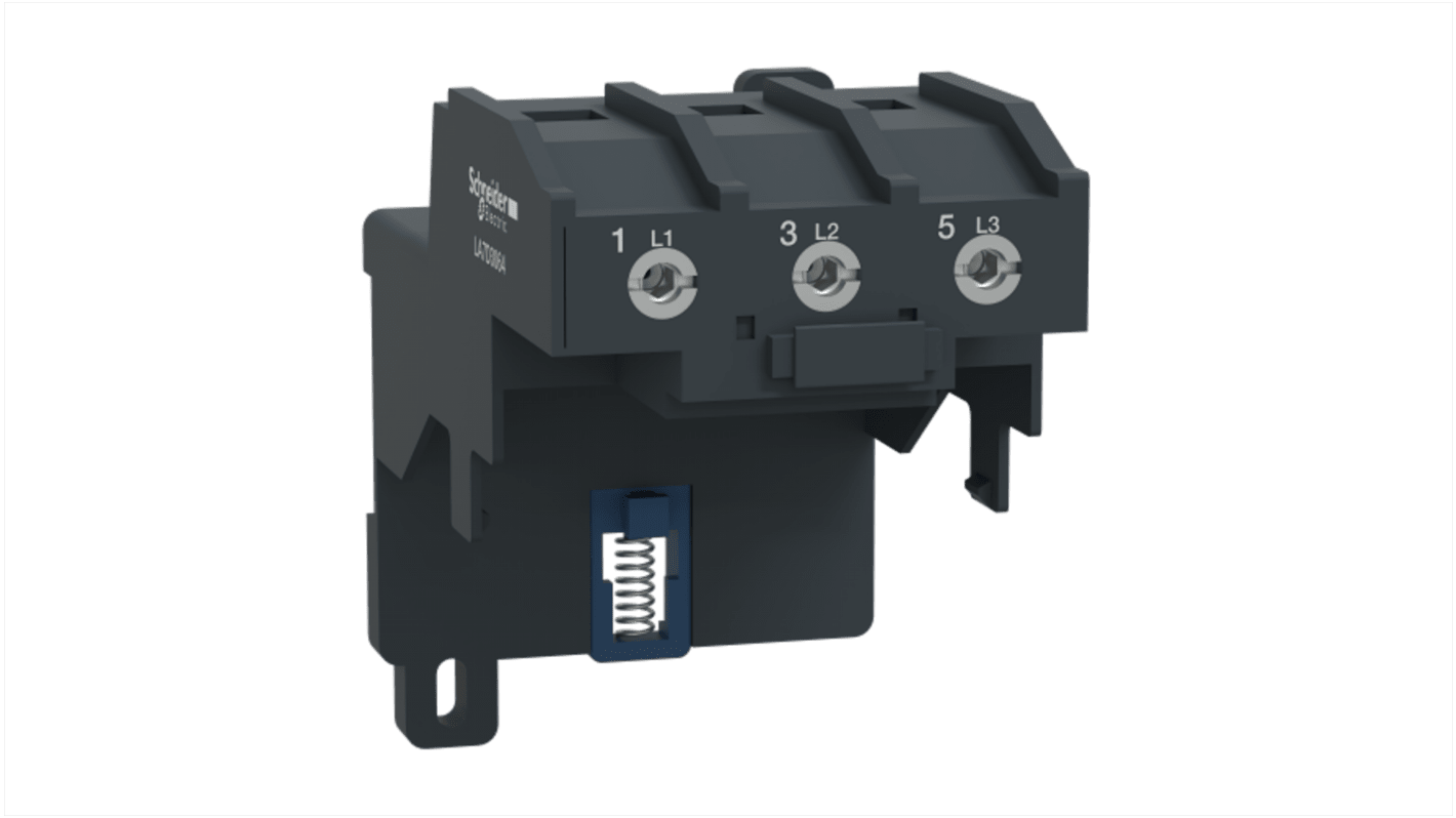 Morsettiera Schneider Electric LA7D3064 per LR2D1 e LR3D1, morsetti a vite RoHS per installazioni sicure.