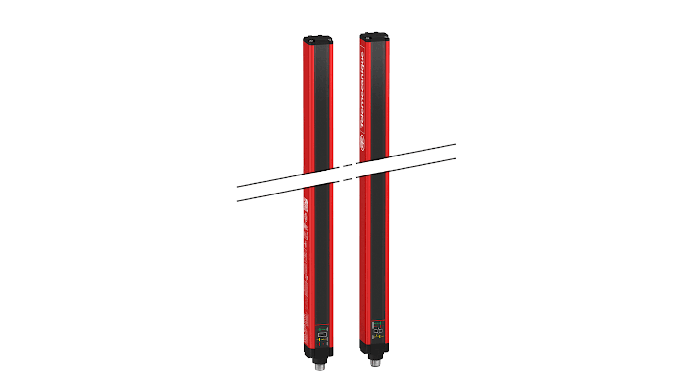 Barriera fotoelettrica Telemecanique Sensors XUSL4E30H076N, tipo 4, risoluzione 30 mm, 38 fasci, alimentazione 24 V c.c., grado di protezione IP65/IP67.