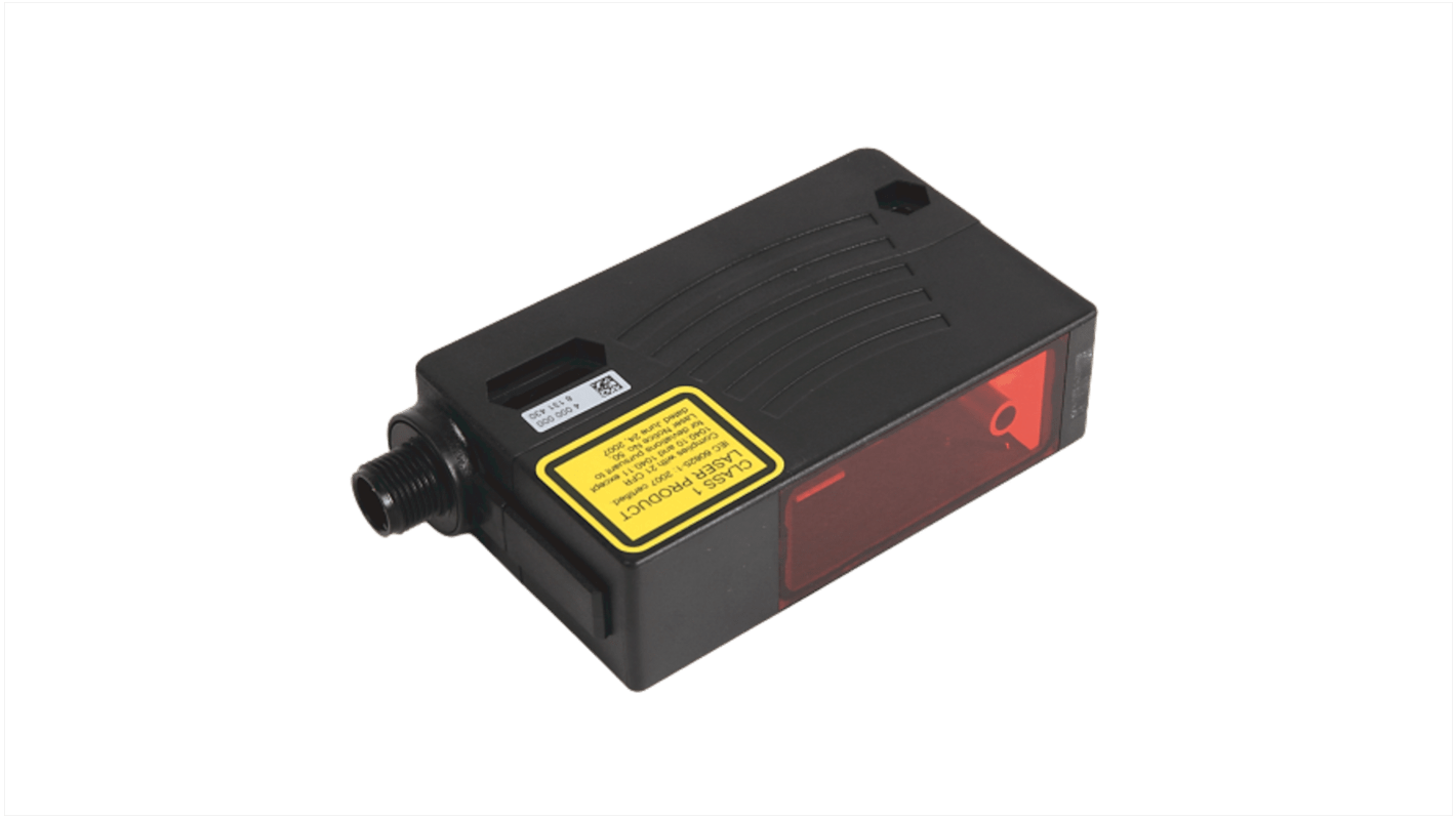 Rockwell Automation 45LMS-U8LGC3-D4, sensore fotoelettrico laser con uscita NPN/PNP, IP65, rilevamento oggetti fino a 15 m.