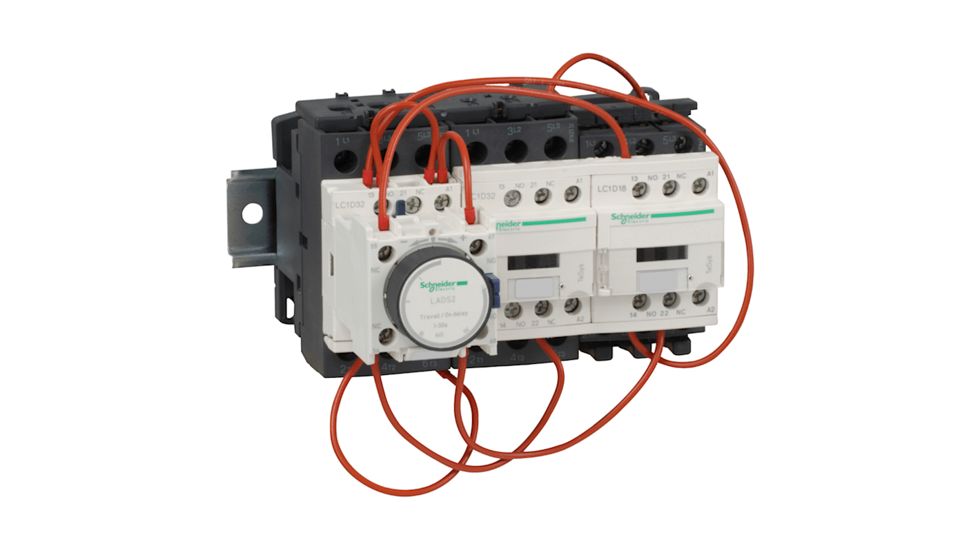 Starter per motore Schneider Electric LC3D320AG7, 120 V AC, 3 poli, montaggio su guida, corrente nominale 9 A, IP20.