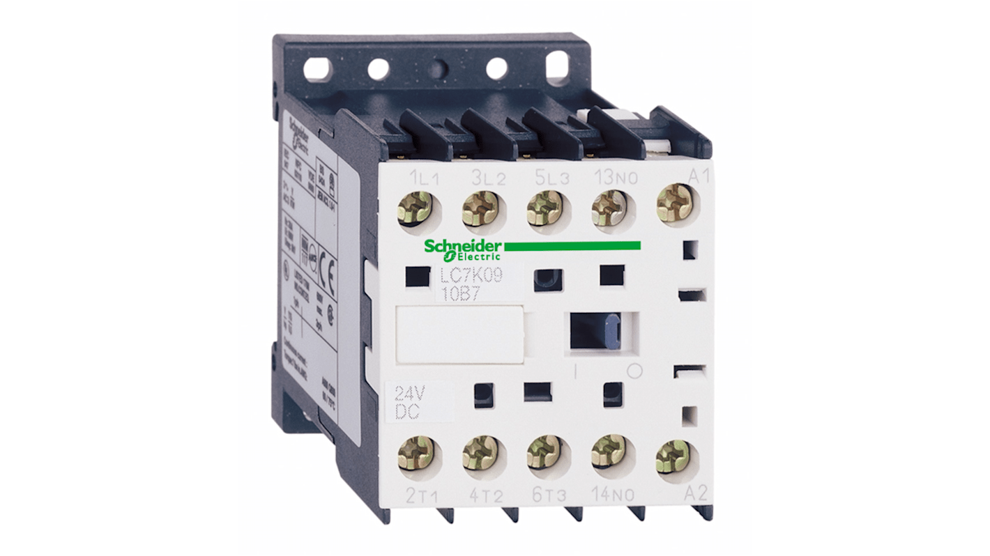 Contattore Schneider Electric LC7K1201M7, 3 poli, 12 A, 1 NA + 1 NC, montaggio separato, peso 0,10 kg, conforme RoHS.