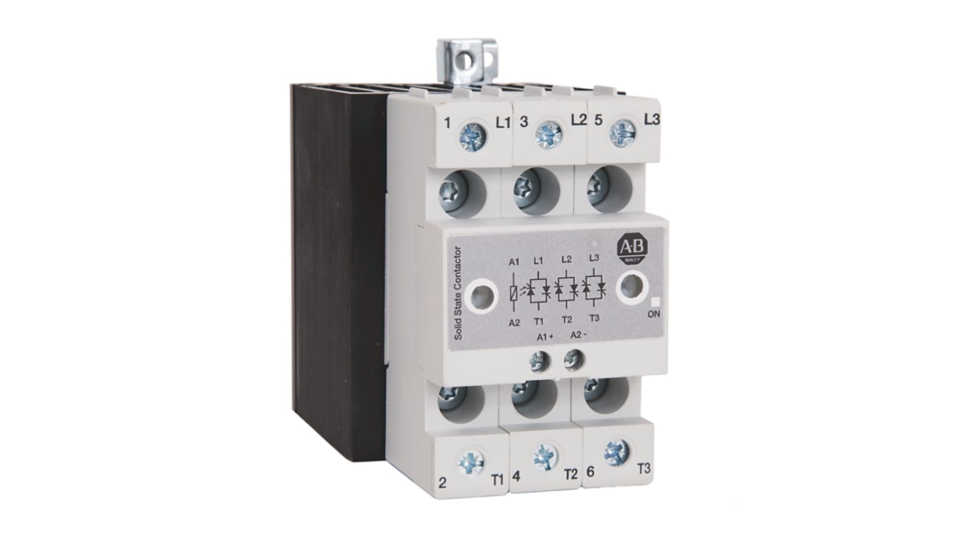 Contattore a stato solido Rockwell Automation 156-C3P20NCB, 3 poli, 20 A, 600 V c.a., IP20, senza contenitore.