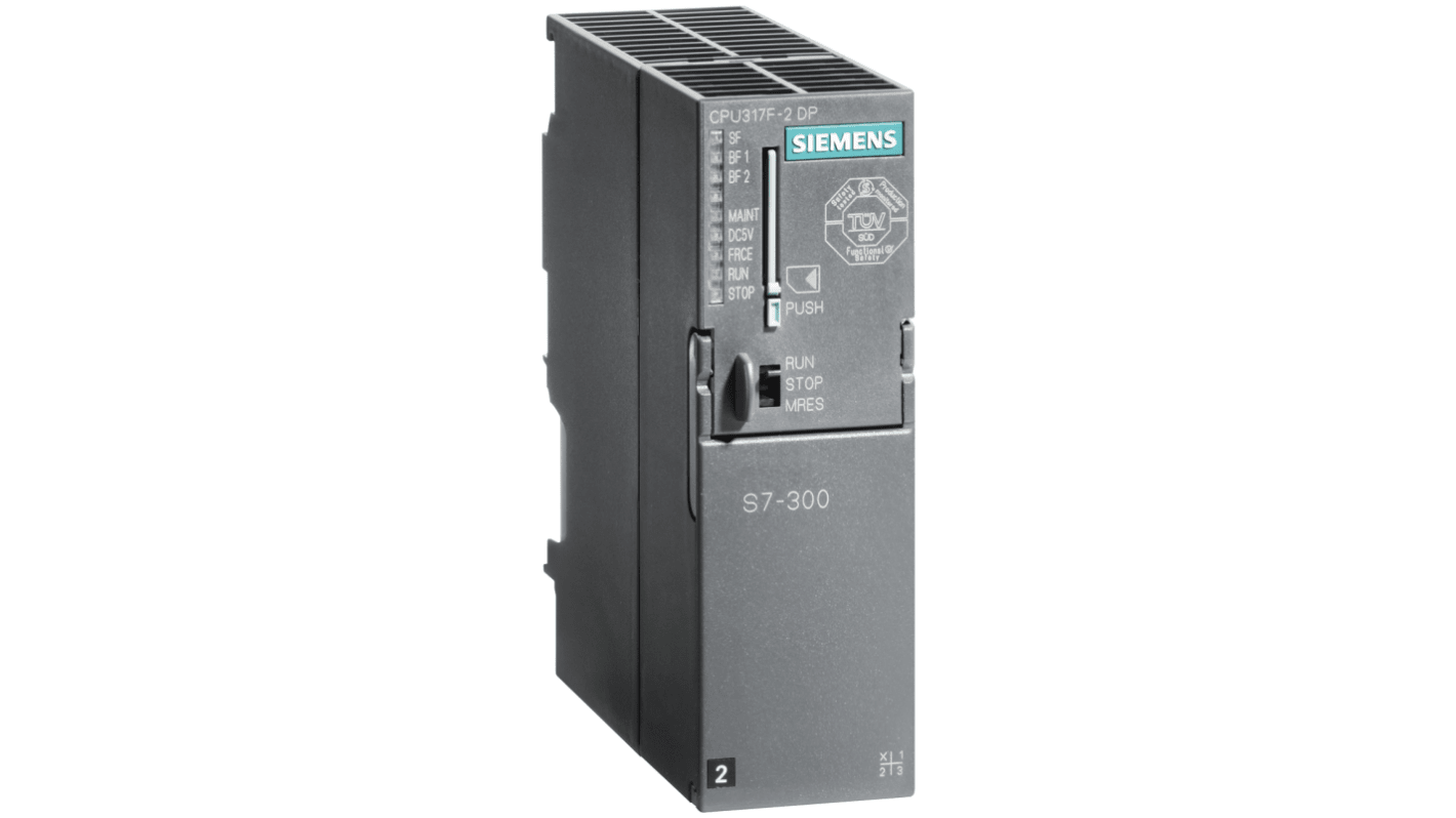 CPU PLC Siemens 6AG1313-6CG04-7AB0, 16 ingressi/uscite, montaggio su guida DIN, interfaccia RS485, compatibile Profibus DP.