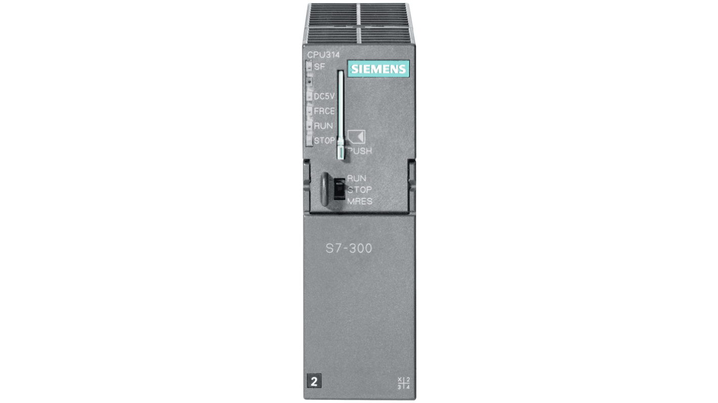 CPU PLC Siemens 6AG1314-1AG14-7AB0, modello SIPLUS S7-300, montaggio su guida, alimentazione 28,8 V, interfaccia RS-485.