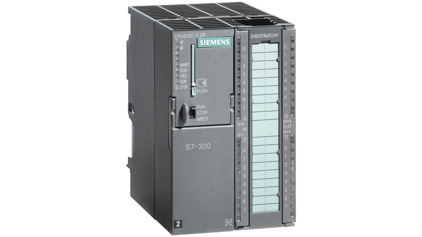 CPU PLC Siemens 6AG1317-6FF04-2AB0, montaggio frontale, tensione 28,8 V, interfaccia RS485, compatibile con ACS 400.