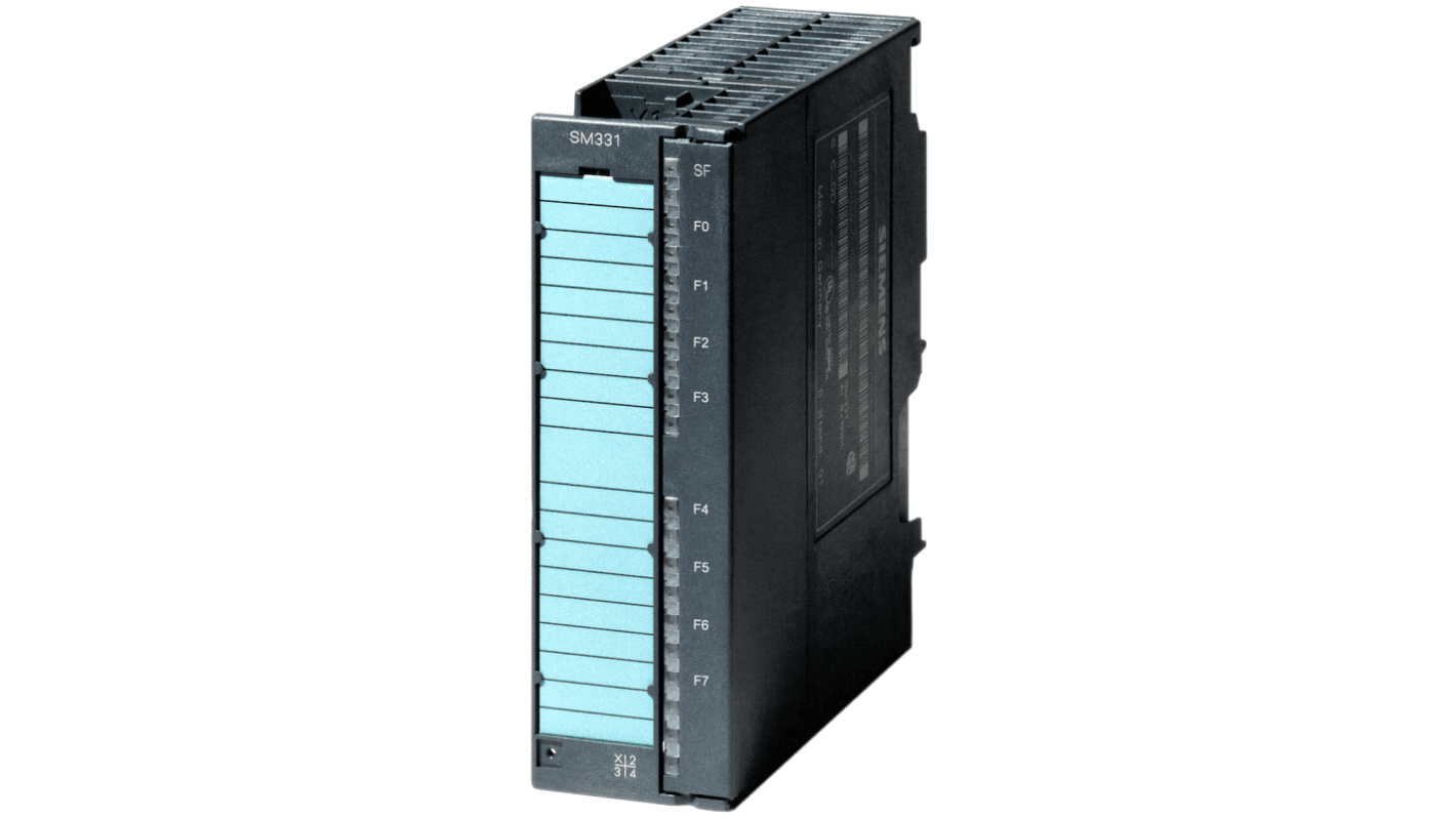 Modulo di ingresso Siemens 6AG1331-7SF00-4AB0 S7-300, 8 ingressi analogici, connettore a 20 pin, dimensioni 152x132x51 mm.