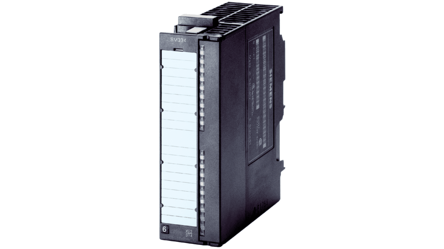 Modulo I/O Siemens 6AG1334-0KE00-7AB0, serie S7-300, tensione 24 V c.c., con connettore a 20 pin, dimensioni 0,13 x 0,15 x 0,05 m.