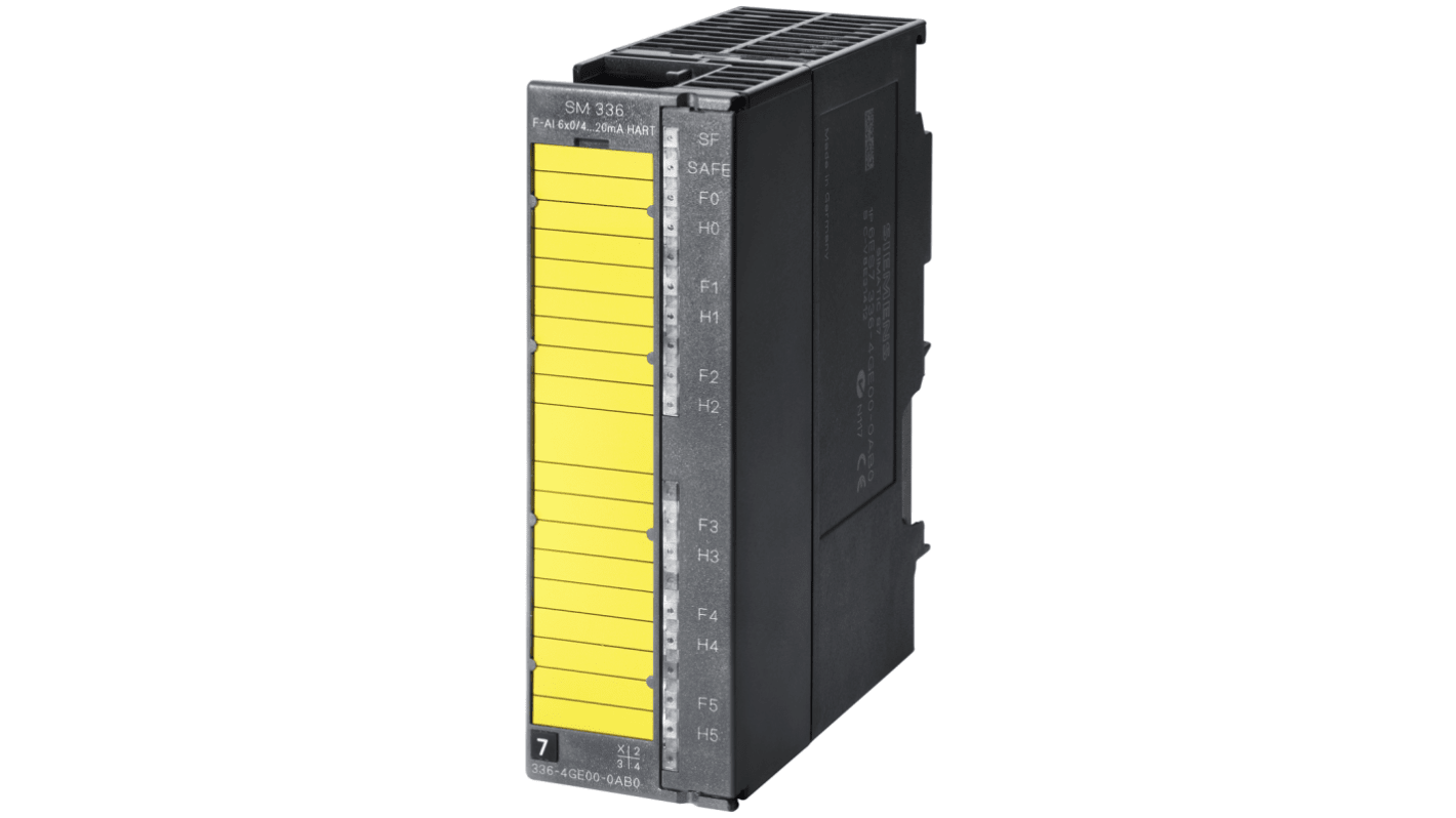Modulo I/O Siemens 6AG1336-4GE00-2AB0 per ACS 400, ingressi analogici a prova di guasto, dimensioni 0,13 x 0,15 x 0,05 poll.