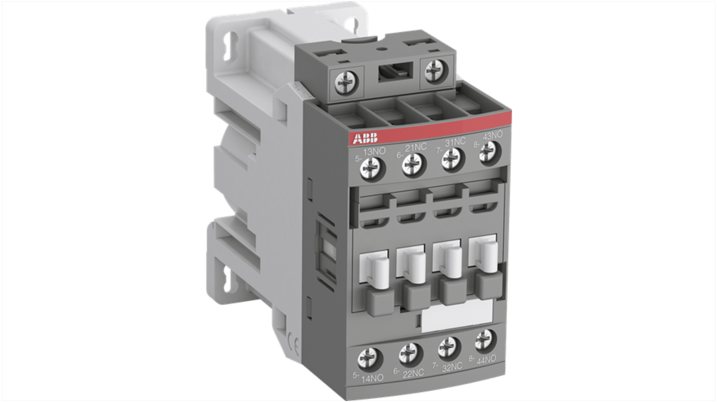 Relè contattore ABB 1SBH136001R3022, 2NA/2NC, corrente 4 A, tensione 24-250 V, morsetti a vite, protezione IP20.