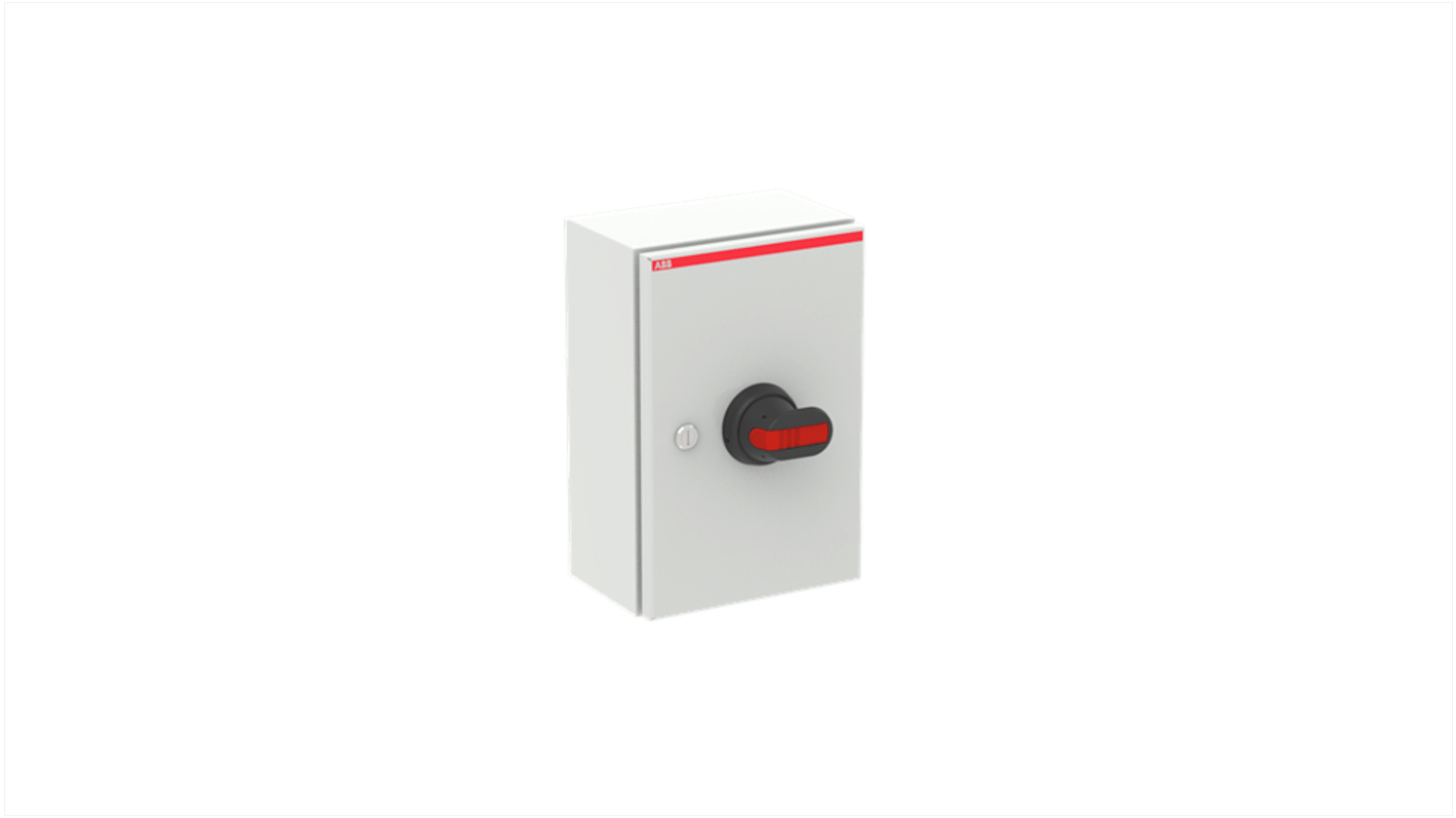 Interruttore di isolamento ABB 1SCA022610R4810, 6 poli, 63A, con impugnatura bloccabile e protezione IP65.