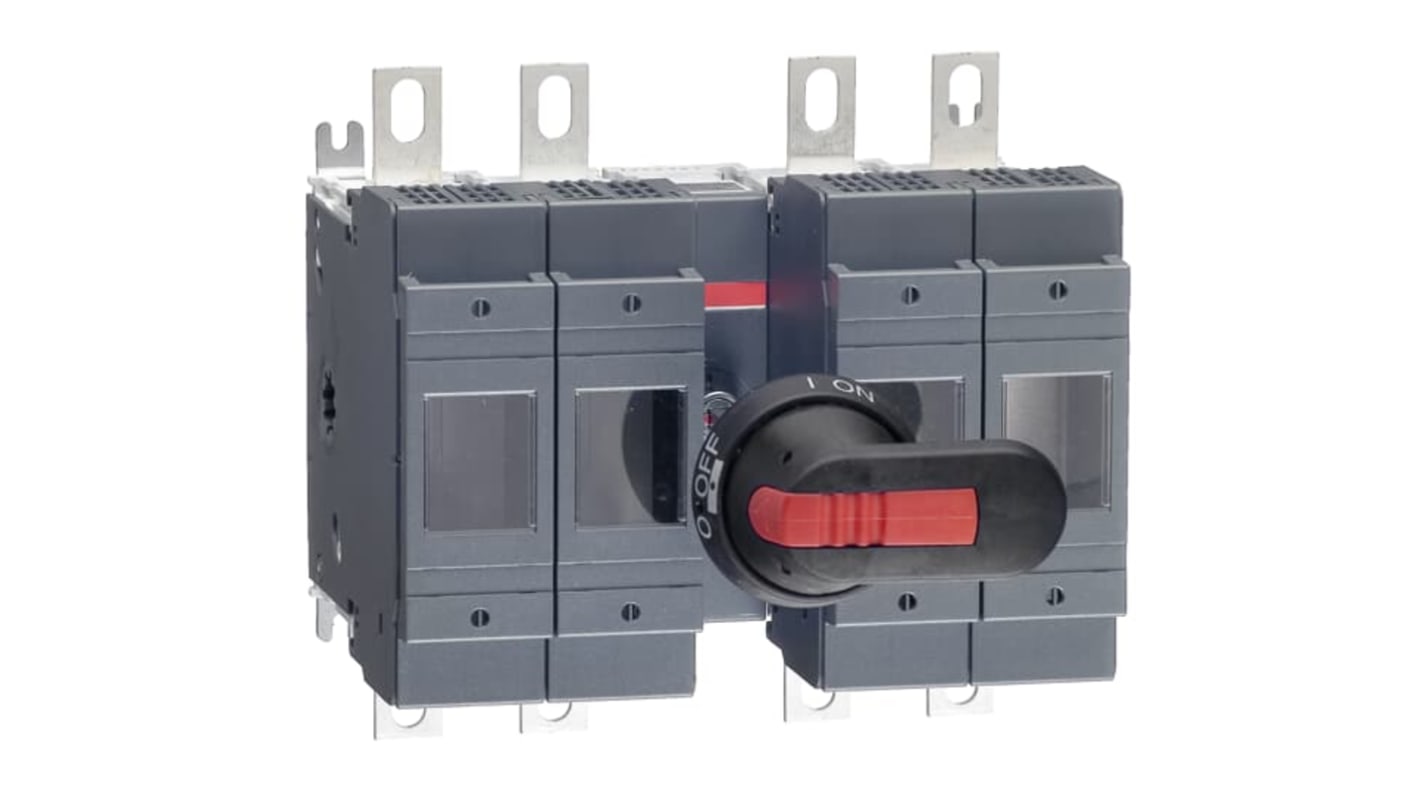 ABB Sezionatore portafusibili integrato 4 poli, 200A, con impugnatura bloccabile e protezione IP65.