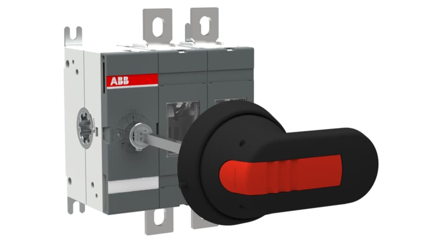 ABB Sezionatore portafusibili integrato 3 poli, 200A, con protezione IP65 e impugnatura bloccabile.