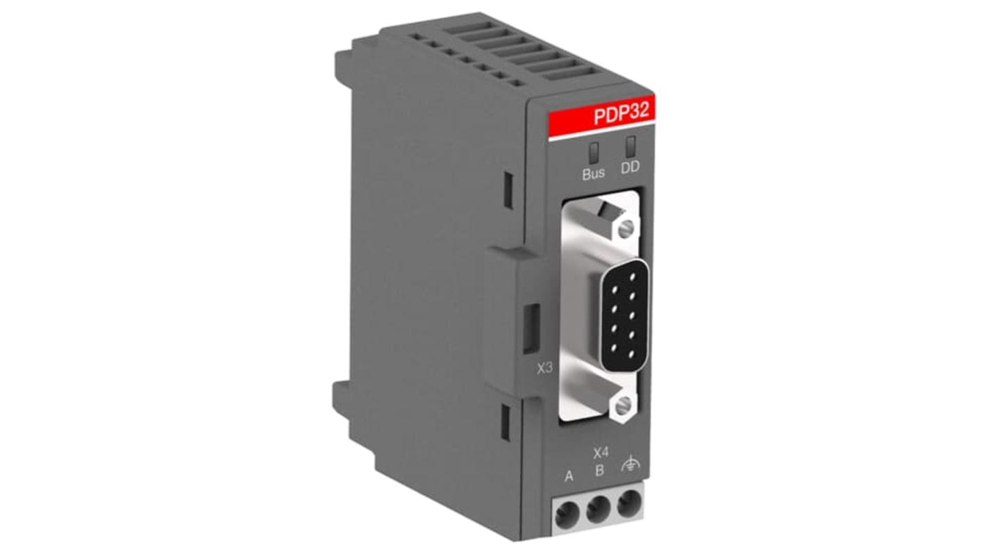 Modulo di comunicazione PROFIBUS DP ABB 1SAJ242000R0001 per UMC100.3, montaggio diretto, dimensioni 22,5 x 64 x 59 mm.