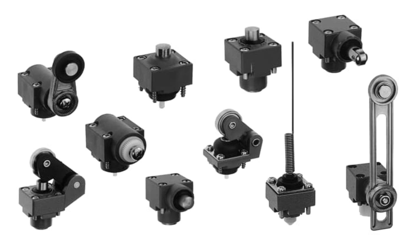 Testa di azionamento interruttore di fine corsa ABB, codice 1SBV049313R1000, dimensioni 32 x 50 x 32 mm, operativa da -25 a +70 °C.