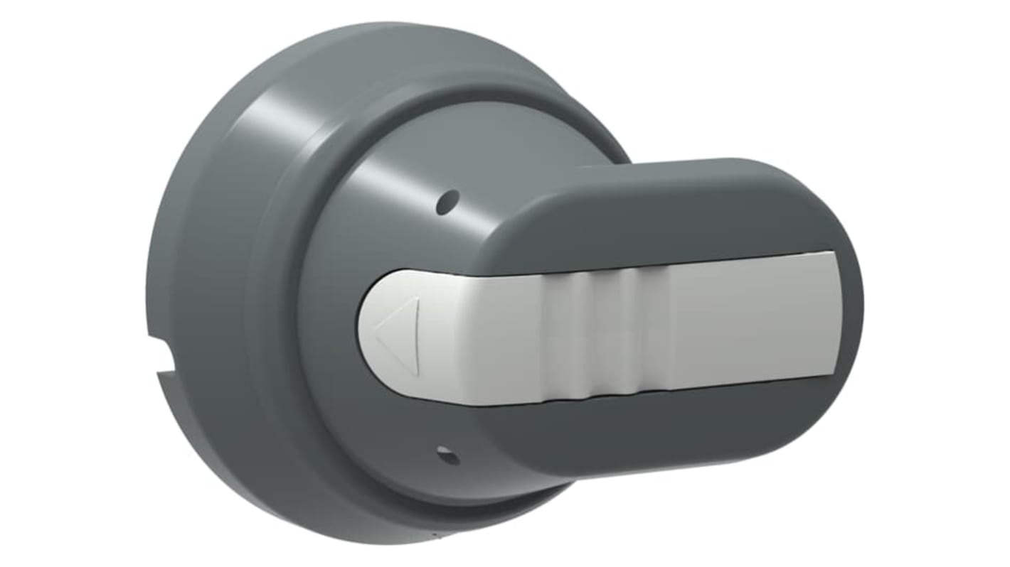 Manopola rotante ABB, codice 1SCA022399R7640, dimensioni 78 x 45 x 66 mm, colore grigio, grado di protezione IP65.