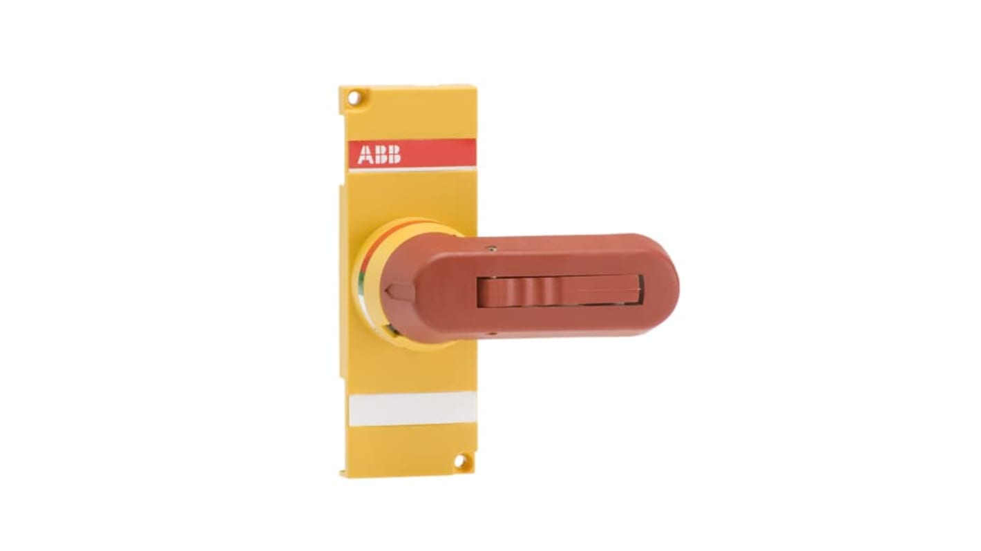 Manopola rotante ABB per sezionatori, dimensioni 100 x 50 mm, compatibile con la serie 1SCA02, peso 0,075 kg.