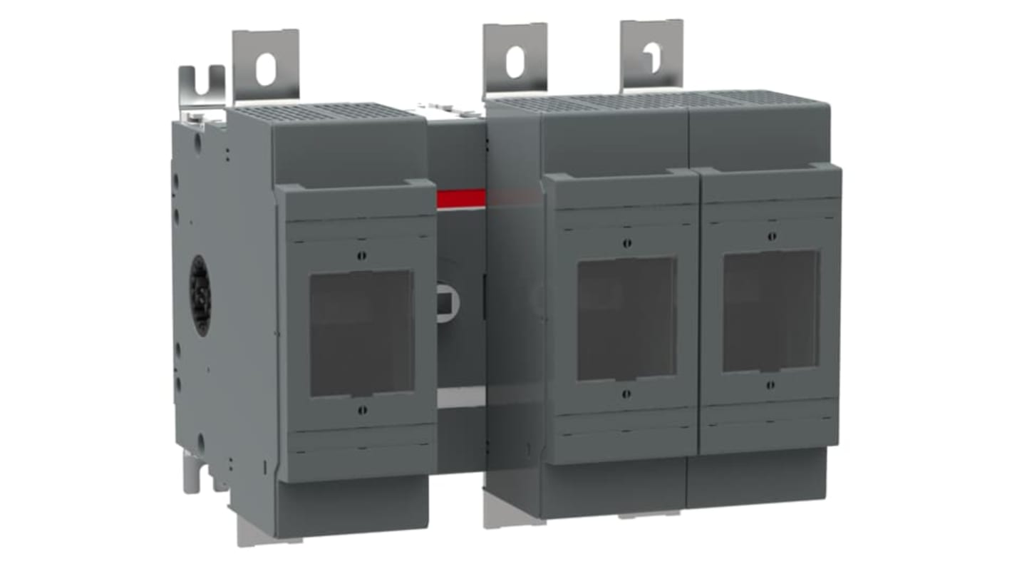 Sezionatore portafusibili ABB 3 poli, 630A, montaggio su base, serie 1SCA02, codice 1SCA022825R6310.