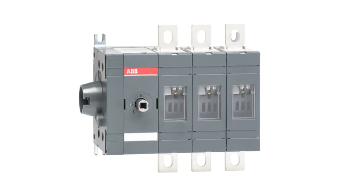 Sezionatore ABB 1SCA022860R0200, 3 poli, 200A, azionamento anteriore, montaggio su base, tipo manuale.