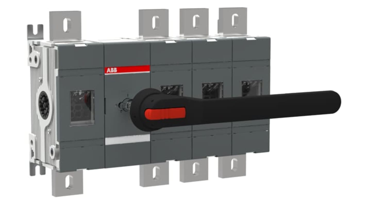 ABB Sezionatore interruttore integrato 4 poli, corrente massima 1000A, montaggio su base, azionamento anteriore. Codice 1SCA105723R1001.