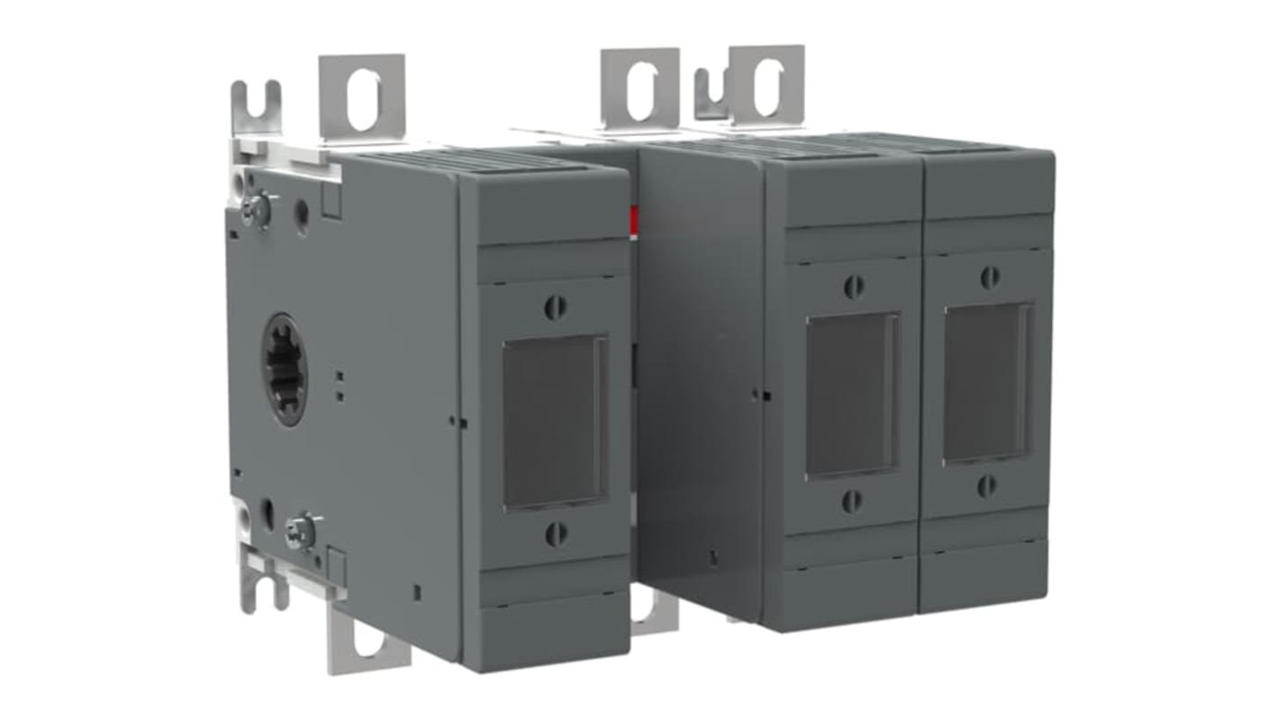 Sezionatore portafusibili ABB 1SCA115696R1001, 3 poli, 125A, montaggio su base, fusibile NH00/NH000.