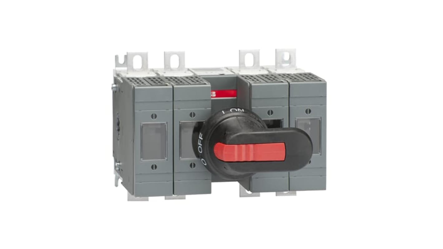 Sezionatore portafusibili ABB 1SCA116855R1001, 4 poli, 160A, montaggio su base, fusibili NH00/NH000.