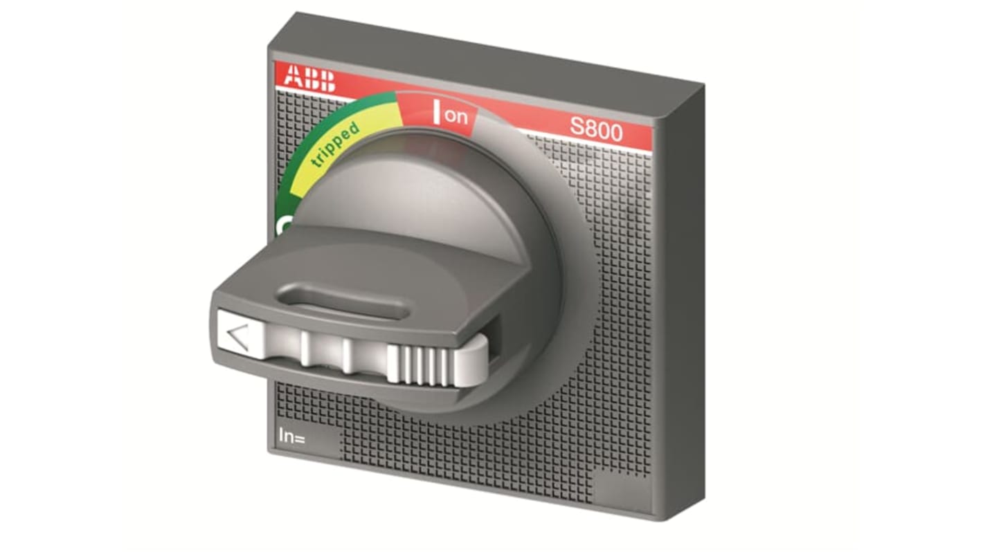 Manopola rotante ABB 1SDA060150R0001, impugnatura nera, compatibile con adattatore S800-RD, lunghezza 67 mm, colore rosso.