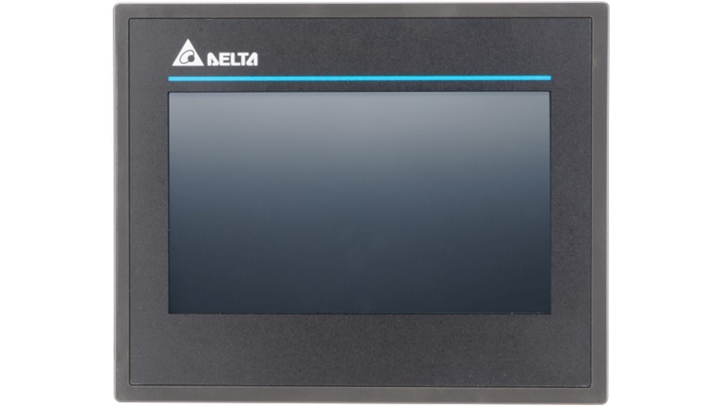 Delta Electronics DOP-103SQ, display HMI touch screen 4,3" LCD TFT, risoluzione 480 x 272 pixel, retroilluminato a LED.