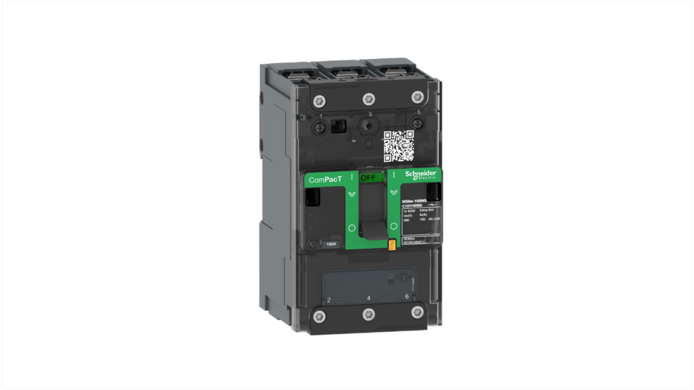Sezionatore Schneider Electric C123160BS, 3 poli, corrente nominale 160A, design ergonomico per installazione semplificata.