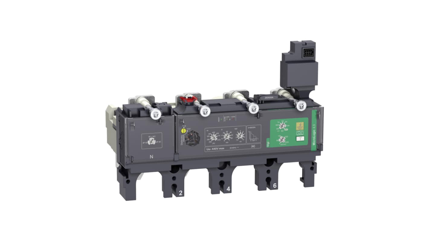 Schneider Electric C4044V400, unità di scatto per interruttori ComPacT NSX, con protezione regolabile e LED di stato.