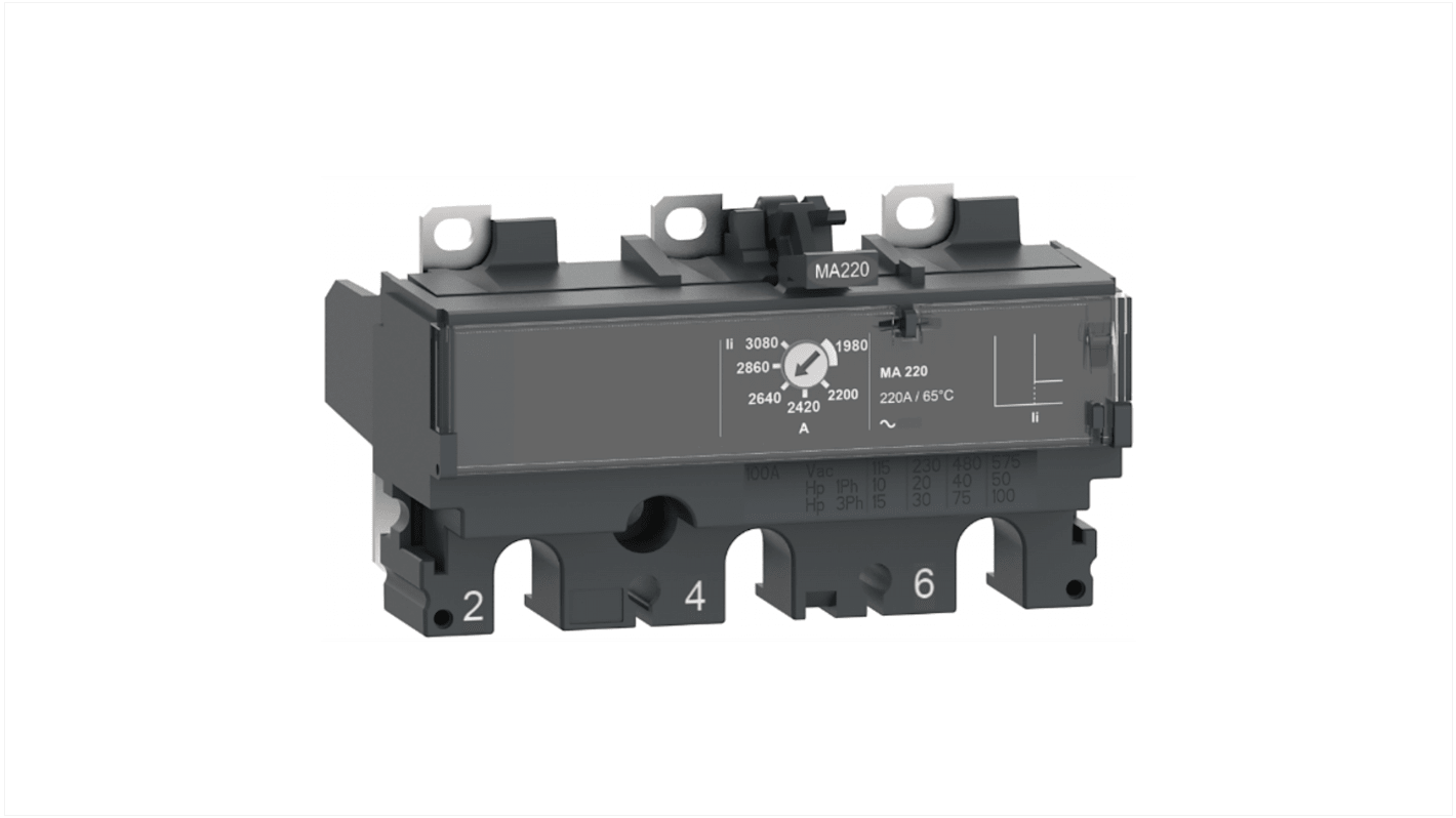 Schneider Electric C103MA007, unità di scatto elettronica per interruttori ComPacT NSX 100, con protezione regolabile e LED di stato.