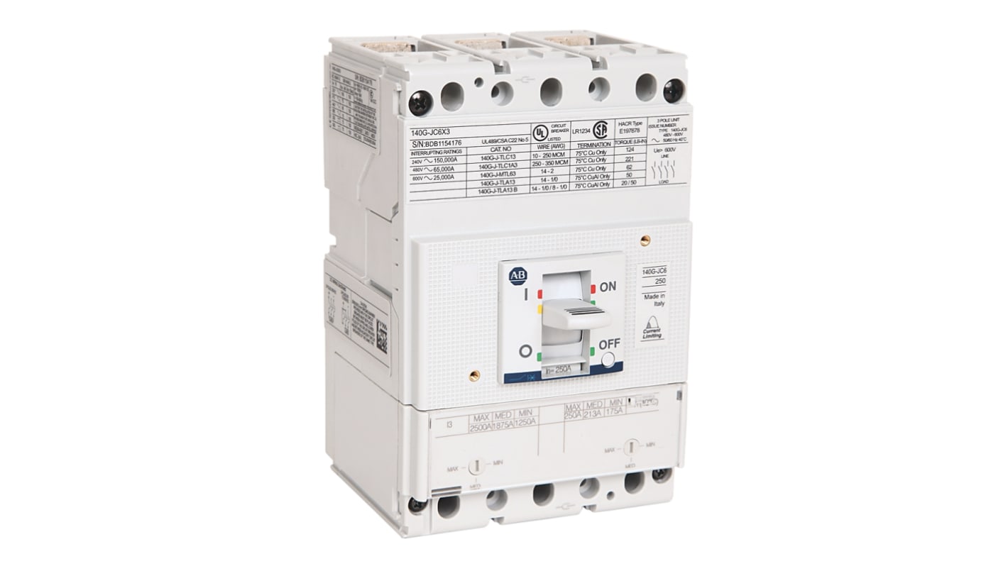 Rockwell Automation 140MG-H8P-D10, unità di controllo motore, 100 A, 480 V, protezione IP20, montaggio a vite.