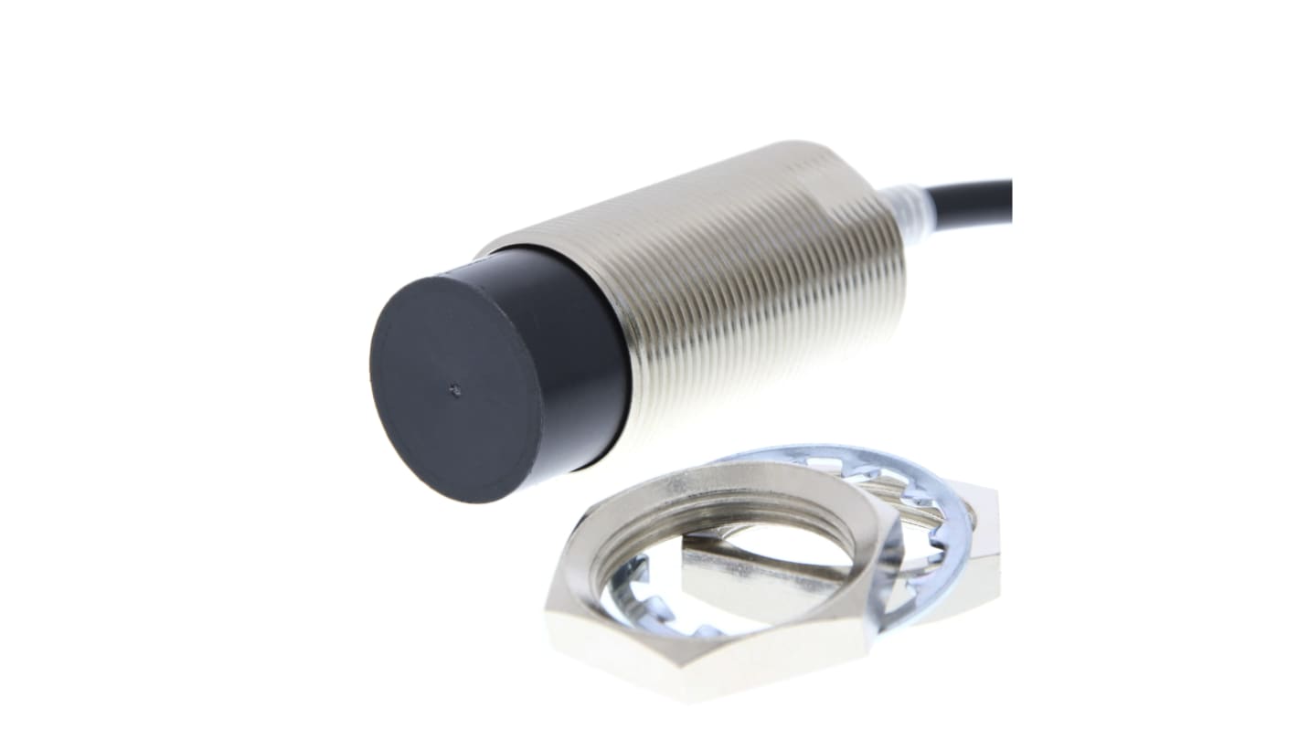 Sensore di prossimità cilindrico Omron E2E-X40MD1L30-R 2M, tecnologia induttiva, rilevamento 9 mm, grado di protezione IP67G.
