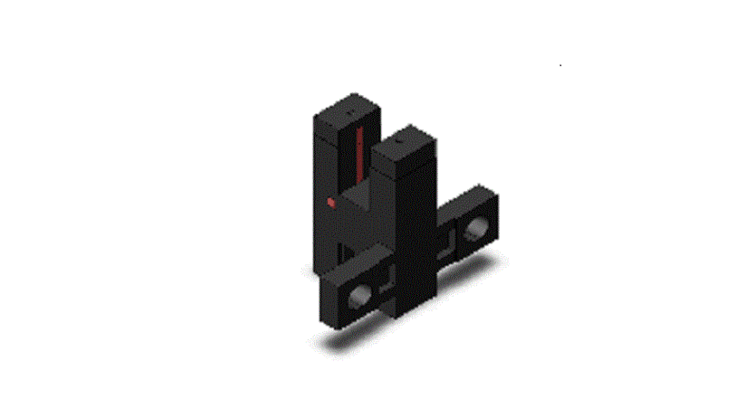 Sensore fotoelettrico a forma di T Omron EE-SX972-C1, rilevamento a 5 mm, uscita NPN, temperatura operativa -10 a 55 °C.